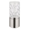 Globo LUNKI Table lamp LED matt nickel, 1-light source