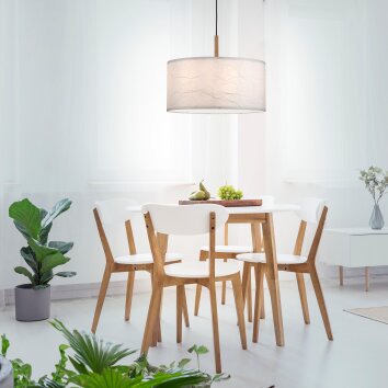 Leuchten-Direkt GREEN SOFIE Pendant Light Ecru, black, 1-light source