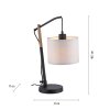 JUST LIGHT GERDA SOFIE Table lamp Ecru, black, 1-light source