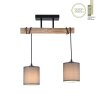 JUST LIGHT GERDA TRIBU Ceiling Light Ecru, black, 2-light sources