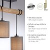 JUST LIGHT GERDA TRIBU Ceiling Light Ecru, black, 2-light sources