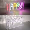 Leuchten-Direkt NEON-HAPPY decorative light LED transparent, clear, 1-light source