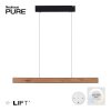 Paul Neuhaus PURE E-MOTION Pendant Light LED Wood like finish, black, 1-light source, Remote control