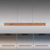 Paul Neuhaus PURE E-MOTION Pendant Light LED Wood like finish, black, 1-light source, Remote control