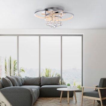 Paul Neuhaus ROTAZO Ceiling Light LED silver, 1-light source