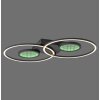 Leuchten-Direkt TUNEL Ceiling Light LED black, 1-light source, Remote control, Colour changer