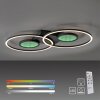 Leuchten-Direkt TUNEL Ceiling Light LED black, 1-light source, Remote control, Colour changer