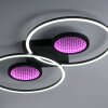 Leuchten-Direkt TUNEL Ceiling Light LED black, 1-light source, Remote control, Colour changer