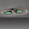 Leuchten-Direkt TUNEL Ceiling Light LED black, 1-light source, Remote control, Colour changer