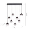 Leuchten-Direkt ZEA Pendant Light black, 8-light sources