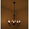 Lucide CORONA chandelier rust-coloured, black, 8-light sources
