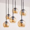 KOYOTO Pendant Light - glass Amber, clear, 6-light sources