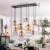 KOYOTO Pendant Light - glass Amber, clear, 8-light sources