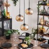 APEDO Pendant Light - glass Amber, 3-light sources