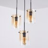 PARANE Pendant Light - glass Amber, clear, 3-light sources