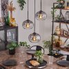 APEDO Pendant Light - glass clear, Smoke-coloured, 3-light sources