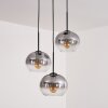 APEDO Pendant Light - glass clear, Smoke-coloured, 3-light sources