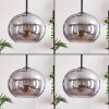 APEDO Pendant Light - glass Smoke-coloured, 3-light sources
