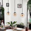 GASTOR Pendant Light - glass Amber, clear, 3-light sources