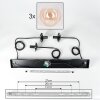 GASTOR Pendant Light - glass Amber, clear, 3-light sources