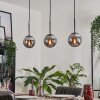 GASTOR Pendant Light - glass Smoke-coloured, 3-light sources