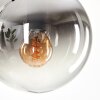 GASTOR Pendant Light - glass chrome, clear, Smoke-coloured, 3-light sources