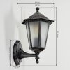 LORIA Outdoor Wall Light black, silver, 1-light source
