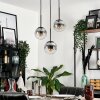 GASTOR Pendant Light - glass clear, Smoke-coloured, 3-light sources