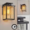 TIEVA Outdoor Wall Light black, 1-light source, Motion sensor