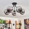 KOYOTO Ceiling Light - glass chrome, Smoke-coloured, 5-light sources