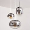 APEDO Pendant Light - glass clear, Smoke-coloured, 3-light sources
