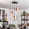 PARANE Pendant Light - glass Amber, clear, 3-light sources
