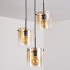PARANE Pendant Light - glass Amber, clear, 3-light sources