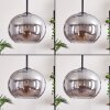 APEDO Pendant Light - glass Smoke-coloured, 3-light sources