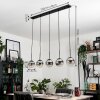 GASTOR Pendant Light - glass chrome, clear, Smoke-coloured, 5-light sources