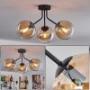 GASTOR Ceiling Light - glass Amber, clear, black, 3-light sources