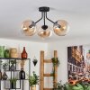 GASTOR Ceiling Light - glass Amber, clear, black, 3-light sources