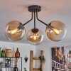GASTOR Ceiling Light - glass Amber, clear, black, 3-light sources