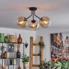 GASTOR Ceiling Light - glass Amber, clear, black, 3-light sources