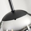 GASTOR Pendant Light - glass chrome, Smoke-coloured, 1-light source