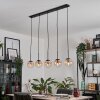 GASTOR Pendant Light - glass Amber, clear, 5-light sources