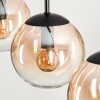 GASTOR Pendant Light - glass Amber, clear, 5-light sources