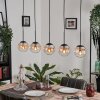 GASTOR Pendant Light - glass Amber, clear, 5-light sources