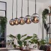 GASTOR Pendant Light - glass Smoke-coloured, 5-light sources