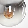 GASTOR Pendant Light - glass chrome, clear, Smoke-coloured, 4-light sources