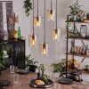 PARANE Pendant Light - glass Amber, clear, 5-light sources