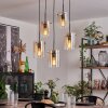 PARANE Pendant Light - glass Amber, clear, 5-light sources