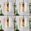PARANE Pendant Light - glass Amber, clear, 5-light sources
