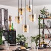 PARANE Pendant Light - glass Amber, clear, 5-light sources