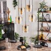 PARANE Pendant Light - glass Amber, clear, 5-light sources